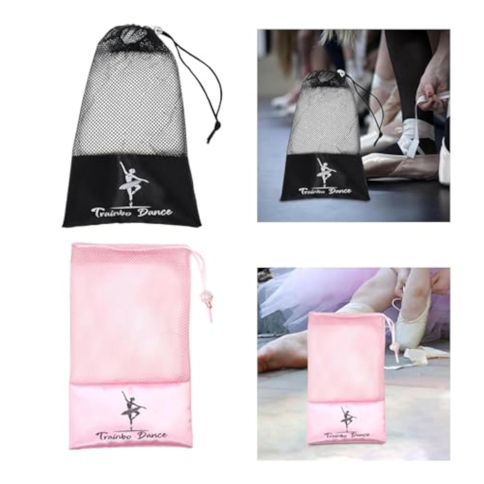 Club Bollywood Pointe Shoe Bag for Dance, Black